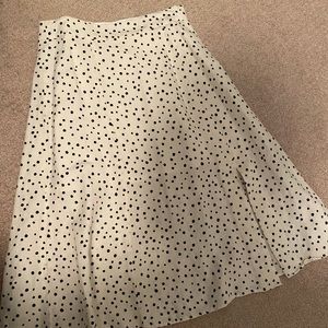 Loft Midi Skirt, black and white dot